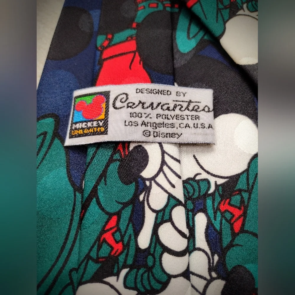 Vintage Disney Mickey Mouse Necktie by Cervantes, Perfect Condition Like New! - Picture 4 of 6